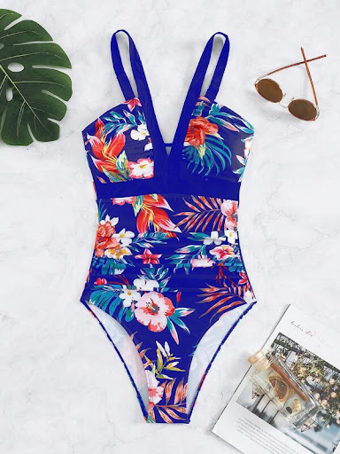 Title 8, Womens floral one-piece bikini swimsuit, desig...
