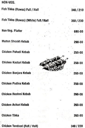Hotel Mauli Krupa menu 