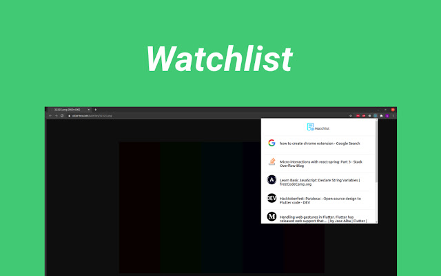 Watchlist chrome extension