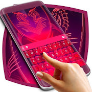 Neon Keyboard Red  Icon