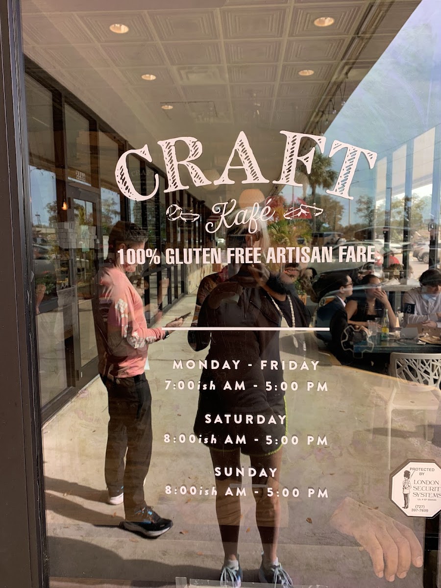 Gluten-Free at Craft Kafe