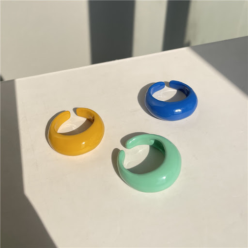 Title 11, Dopamine Style Personalized Design Open Ring, C...