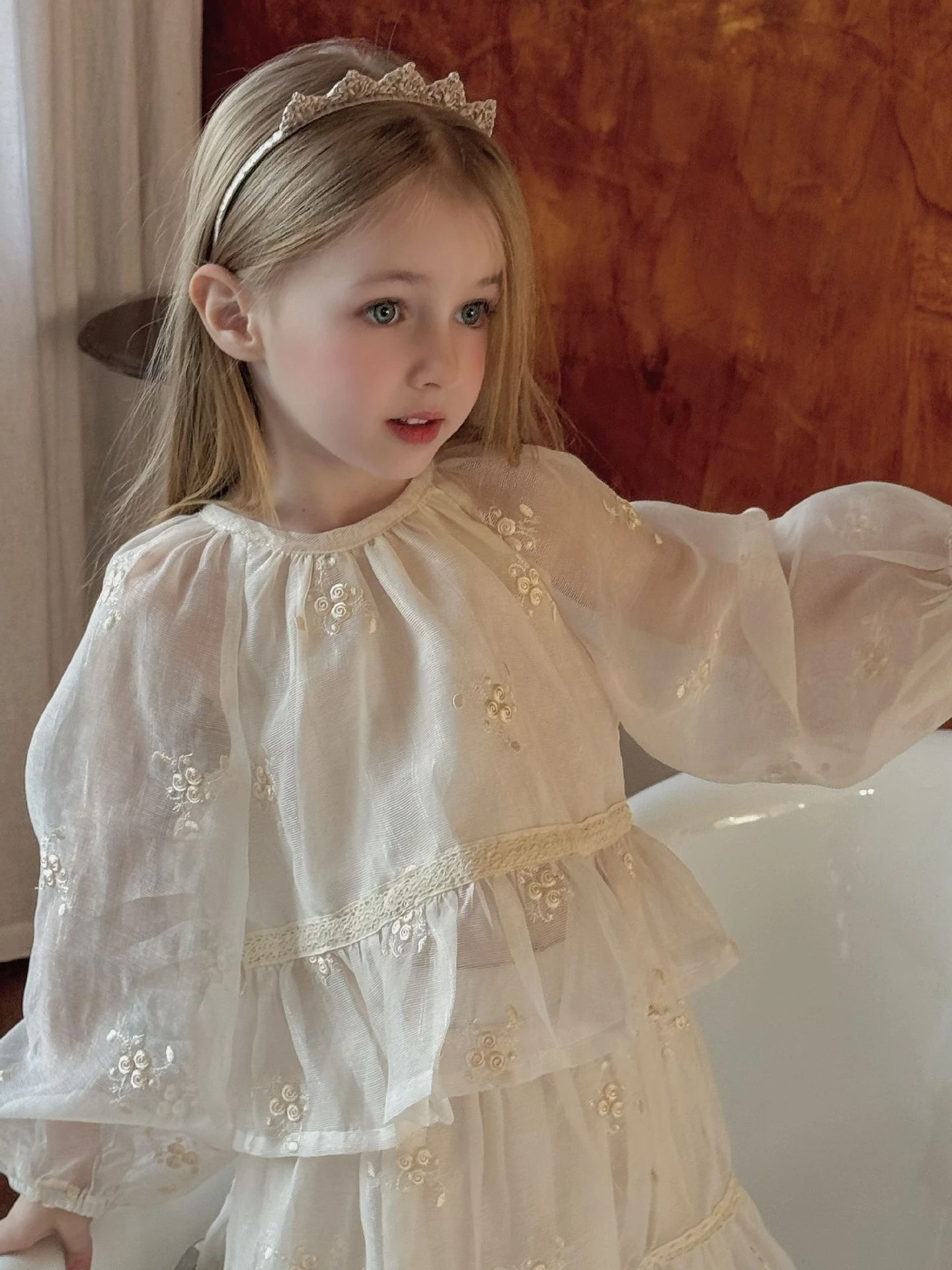 Title 11, Ensemble jupe et pull en fil pour filles Élégan...