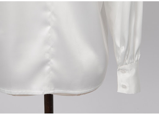 Title 20, Silk Texture Fashion Loose Shirt Top High Waist...
