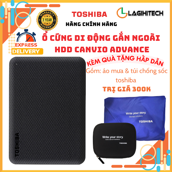 Ổ Cứng Di Động Hdd 2.5 Inch Toshiba Canvio Advance V10 1Tb / 2Tb / 4Tb - Hàng Chính Hãng