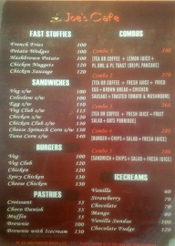 Joe's Cafe menu 1