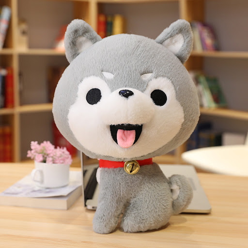 Title 15, Cartoon bell husky doll perfect for cuddling an...