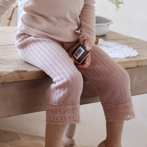 Lace Edge Pink Pant