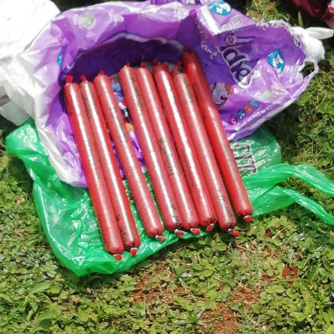 The commercial explosives recovered at the scene in Umhlanga, north of Durban