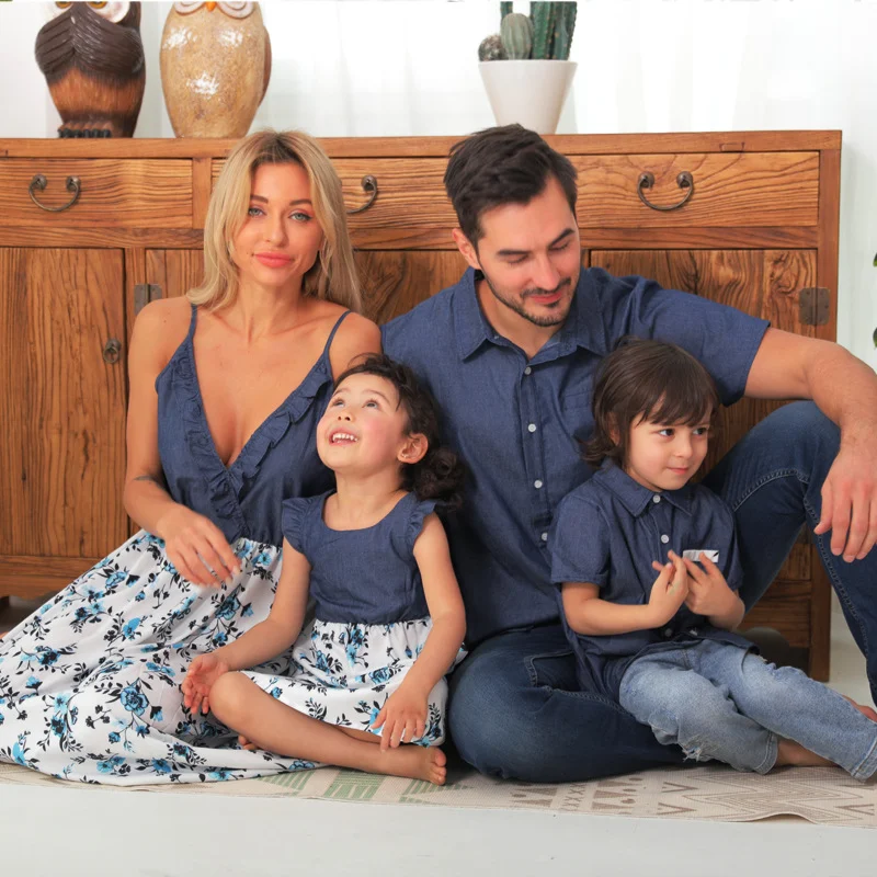 Title 4, Familien-Matching Denim Sling Rock Baby Mädchen...