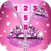 Diamond Lips Locker Zipper  Icon