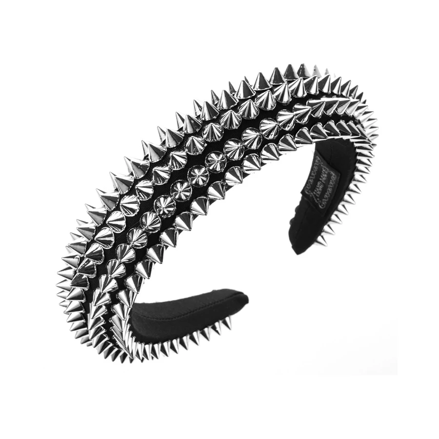 Diadema anudada con remaches de moda para mujer, elegante y versátil. Perfecto para un look moderno y sofisticado. Elige tu estilo hoy.