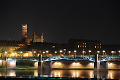 Toulouse et la Garonne de nuit
