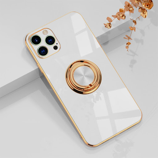 Title 5, Car Electroplating Solid Color Ring Phone Case ...