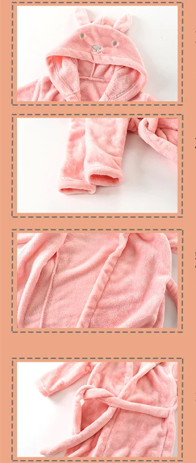 Chemise de nuit enfant en flanelle avec oreilles de lapin, pour des nuits douces et chaudes. Un pyjama adorable et confortable pour enfants.