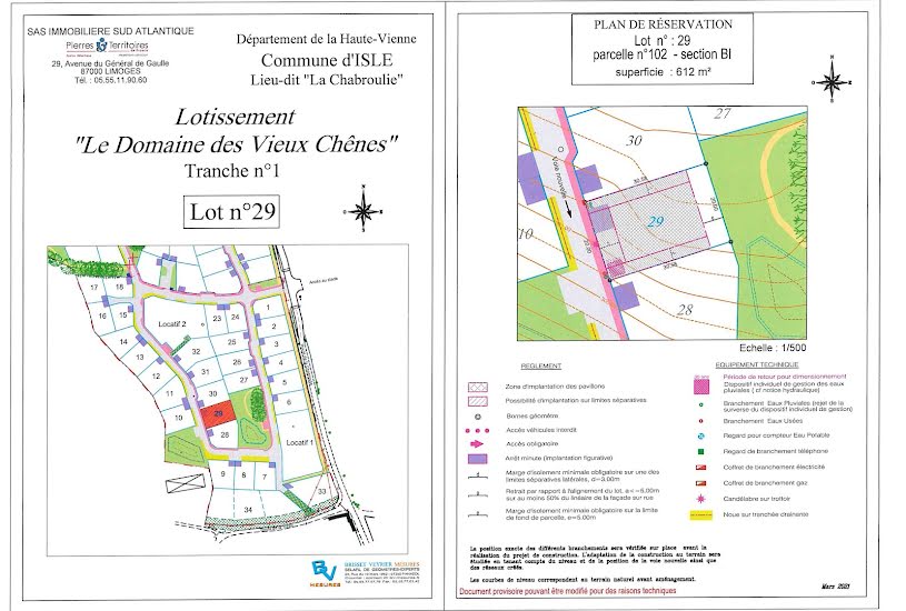  Vente Terrain à bâtir - à Isle (87170) 