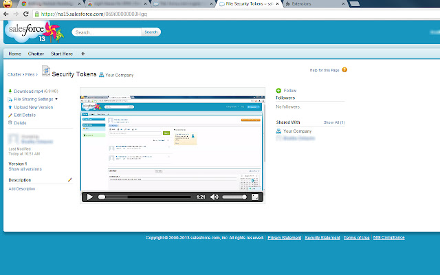 mp4 Viewer for SFDC Chatter