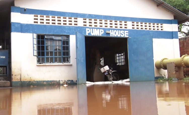 The Garissa main intake plant that is flooded.
