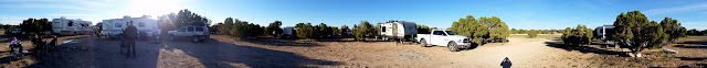 360-degree panorama of camp