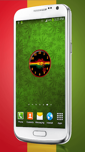 Rasta Weed Clock Widget