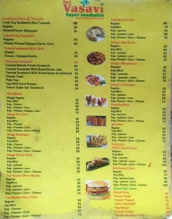 Sri Vasavi Super Sandwich menu 1