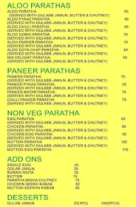 Paratha Mania menu 1