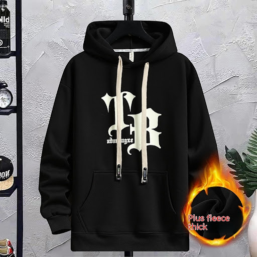 Title 6, Velvet Padded Thickened Sweater Hooded Jacket f...
