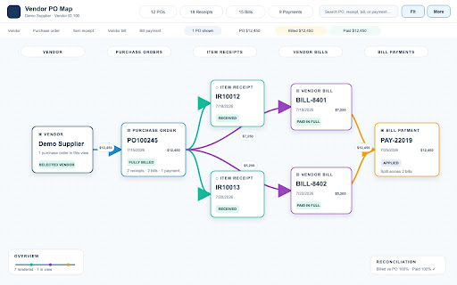NetSuite Vendor PO Map screenshot 3