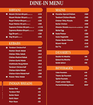 Paradise Biryani menu 1