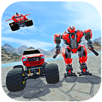 Flying Robot Simulator Monster Truck Battle Games