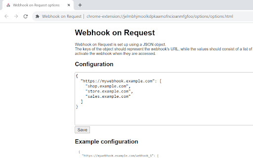 Webhook on Request