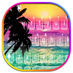 Holiday Coconut Sunset Keyboard Theme Apk