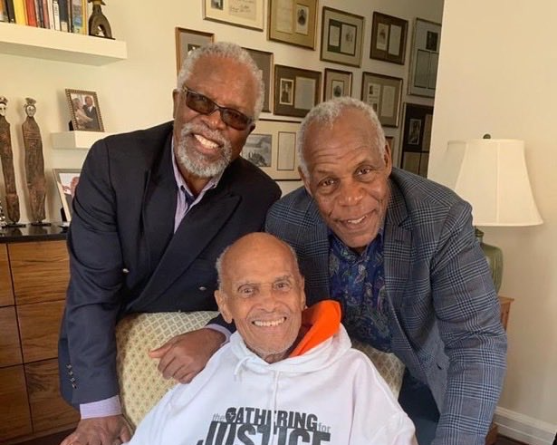 When John Kani and Danny Glover visited Harry Belafonte.