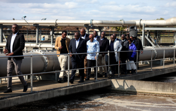 Officials inspecting one of the water projects in KwaZulu-Natal.