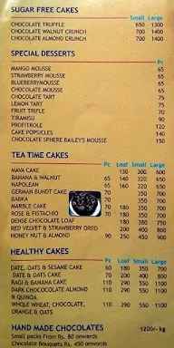 Brownie Point menu 2