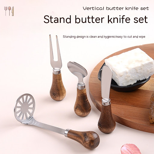 Title 1, Vertical Cheese Knife with Acacia Wooden Handle...