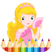 Girls Coloring Book  Icon