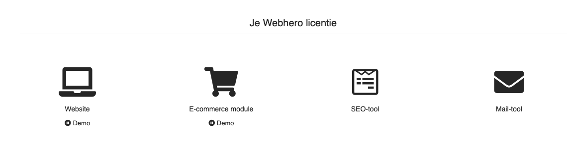 Webhero licentie