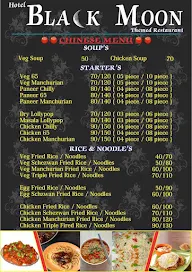 Hotel Black Moon menu 1