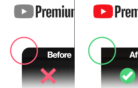 Remove youtube video radius / rounded border small promo image