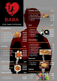 Baba The Family Kitchen menu 1