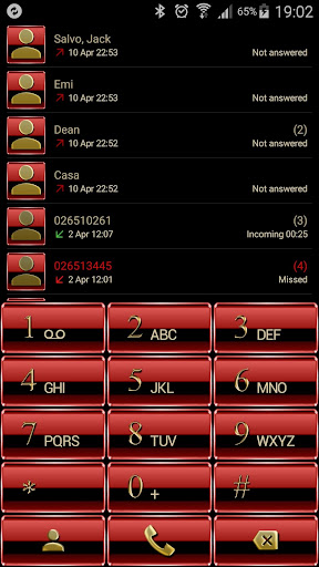 Theme for ExDialer Red Gold