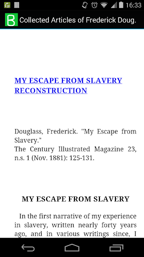 Articles of Frederic Douglass