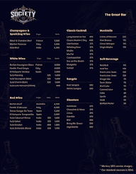 The Society menu 1