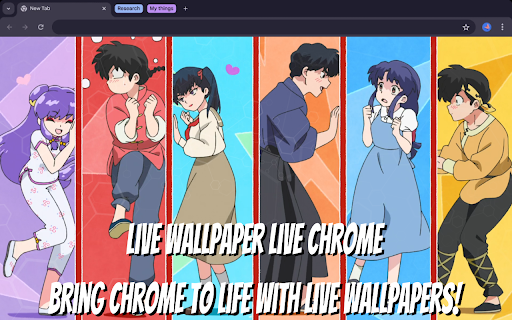 Ranma1/2 Live Wallpaper New Tab Preview 1
