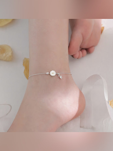 Title 4, Bracelet de cheville femme Daisy blanche douce,...