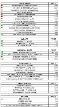 Snack Hack menu 3