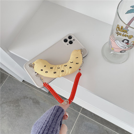 Title 1, Korean Banana Wristband Phone Case Compatible w...