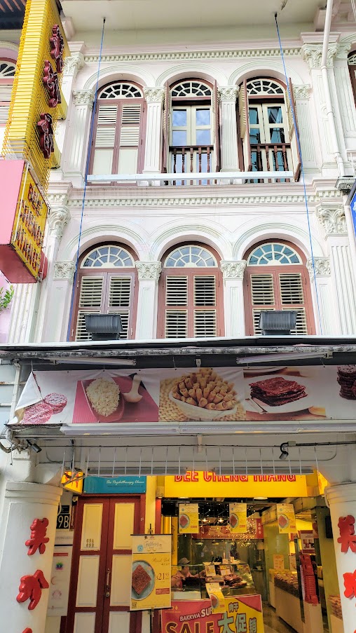 Peranakan Style Buildings in Singapore: Shophouses in the Peranakan style in Chinatown