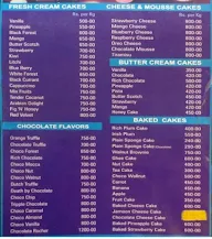 Pastry World menu 2